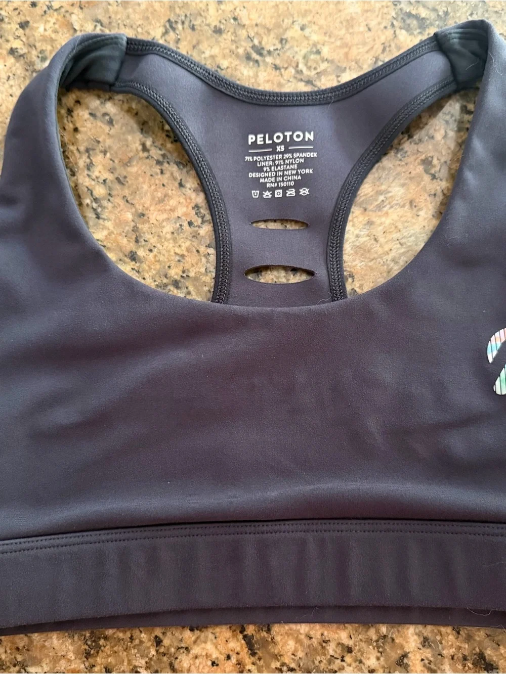 Peloton Black Racerback High-Support Sports Bra
